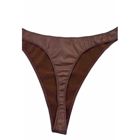 SKIMS Kim K Women's Wet Jersey Dipped Thong 2X Copper PN-HWB-0565 NWT - Picture 6 of 7